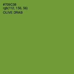 #709C38 - Olive Drab Color Image